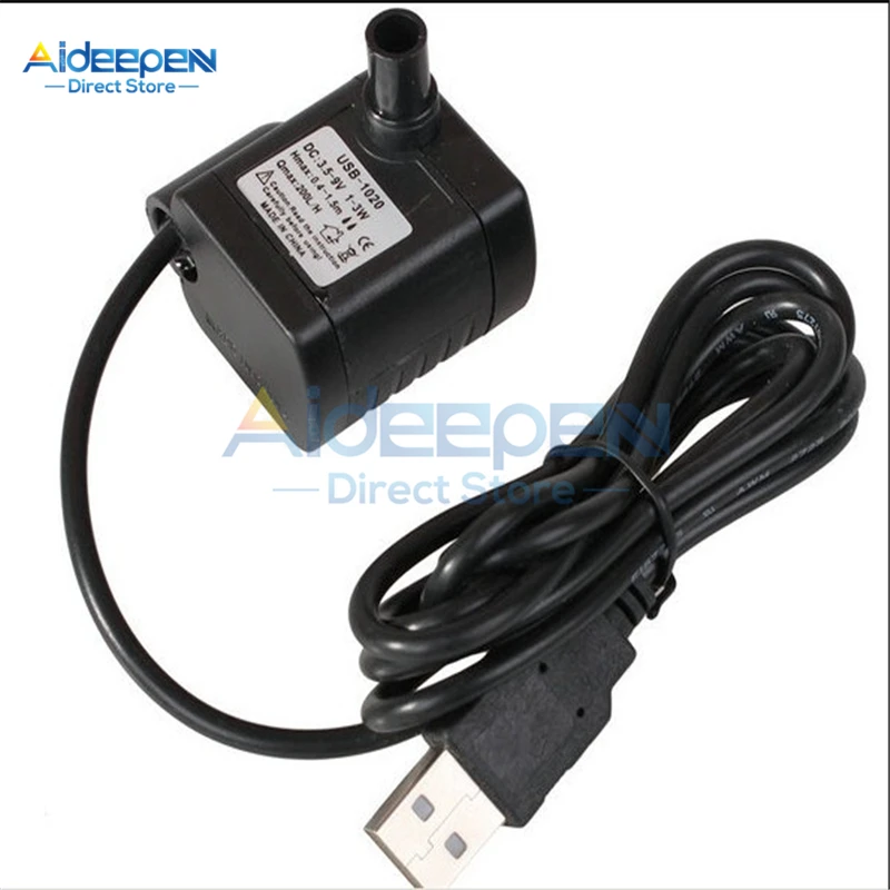 Погружной водяной насос DC 5 В 12 3 Вт 200 л/ч Micro USB водонепроницаемый для аквариума