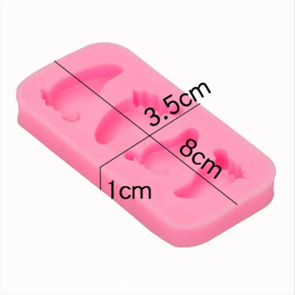 

3D Baby Feet Silicone Mold Chocolate Fondant Cake Decorating Baking Tool Bakeware Pudding Baking Paste Mold
