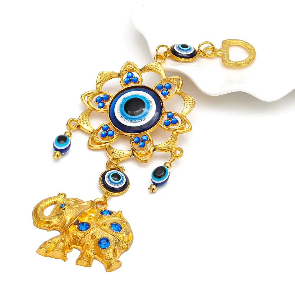 Новинка 2019 турецкий синий сглаза Золотая рука хамсы слон амулет защита на стену