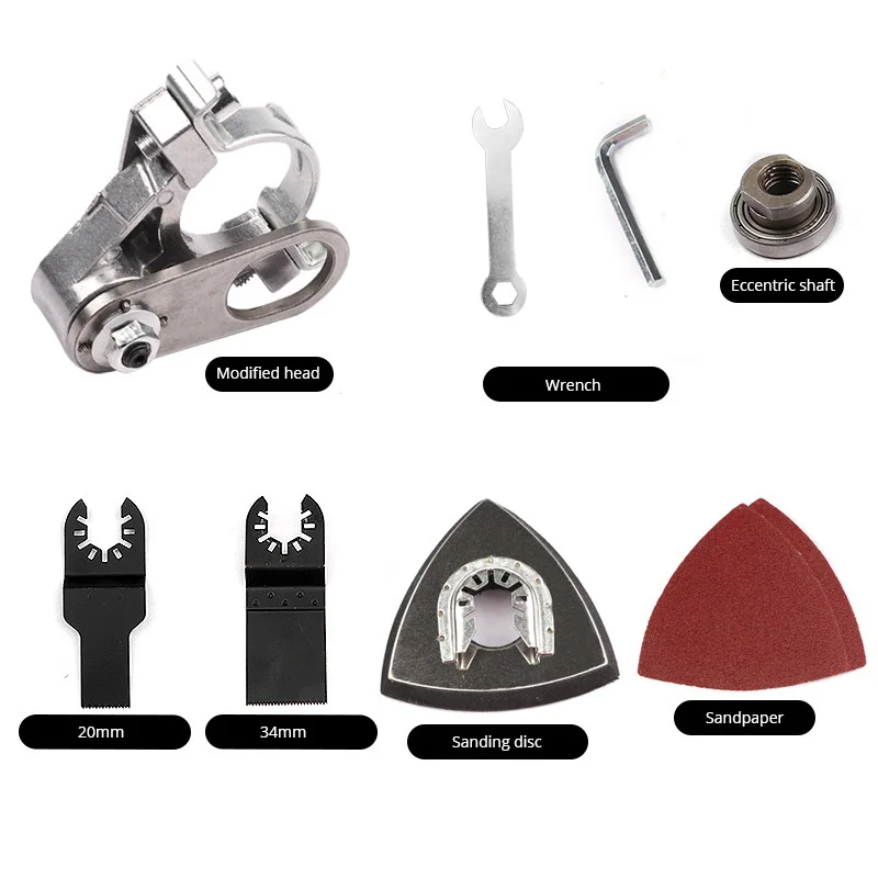 Angle Grinder Modified Oscillating Tool，Renovator Saw Slotting Machine Multifunction Power Woodworking Tool With Trimmer Blades |