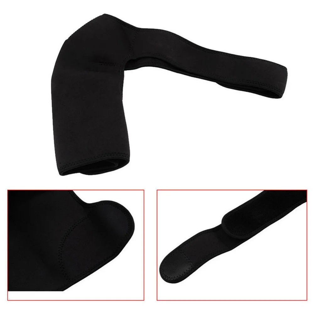 

Men Adjustable Black Shoulder Brace Support Belt Left Right Single Shoulder Joint Sport Gym Compression Guard Protect