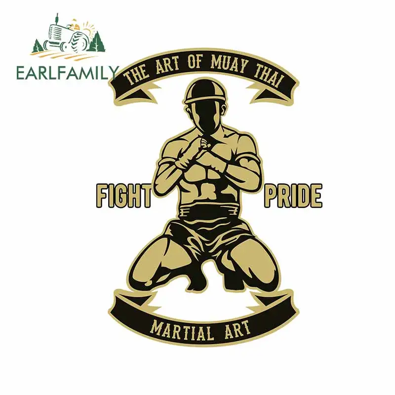 

EARLFAMILY 13 см x 9,8 см для искусства Муай Тай бой Prioe наклейки на лобовое стекло автомобиля окклюзия царапины наклейка на багажник фургон графика