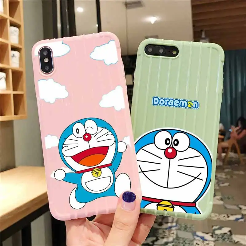 Чемодан на колесиках Gambar Doraemon текстурный чехол для телефона iPhone 11 Pro Max X XS MAX 8 7 6S Plus