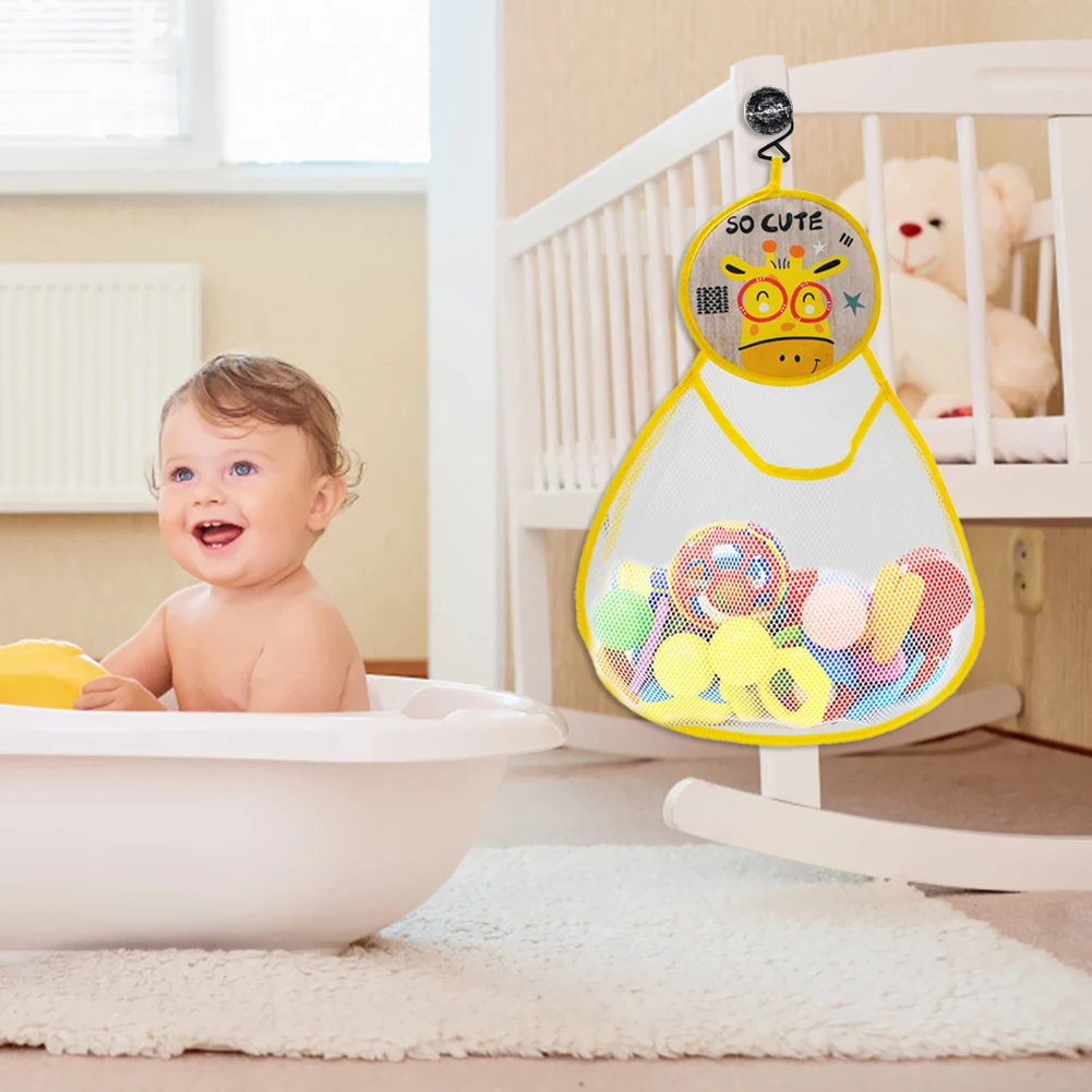 

Kids Cartoon Bathroom Bath Toys Hanging Net Beach Ocean Balls Storage Bath Game Bag Bathroom Organizer Water Toys for Kids