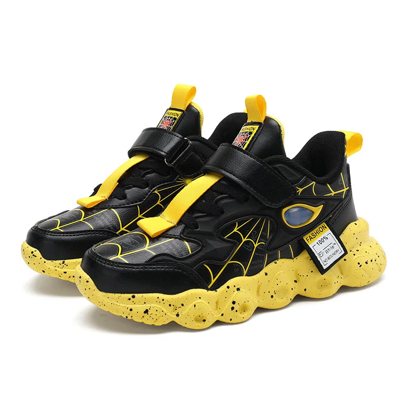 

Brand children's shoes 2021 spring and autumn new leather sports tide boys Korean version of girls sneakers