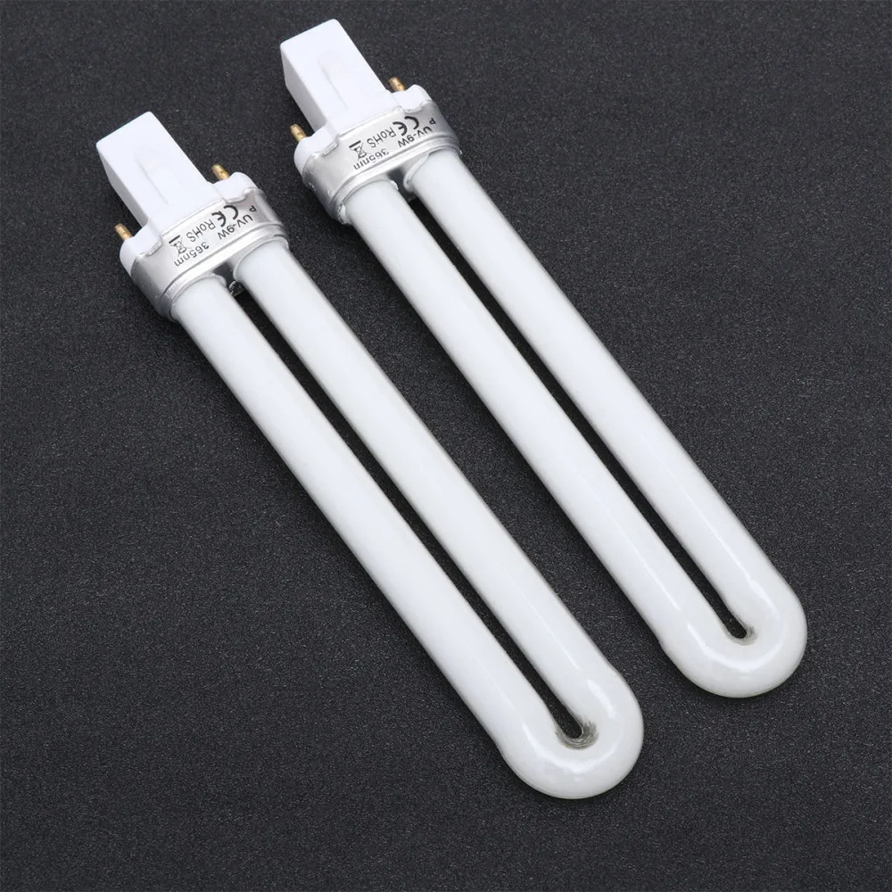 

4pcs 9W U-Shaped 365nm Lamp Bulb Tube For Nail Art Dryer UV Lamp Light