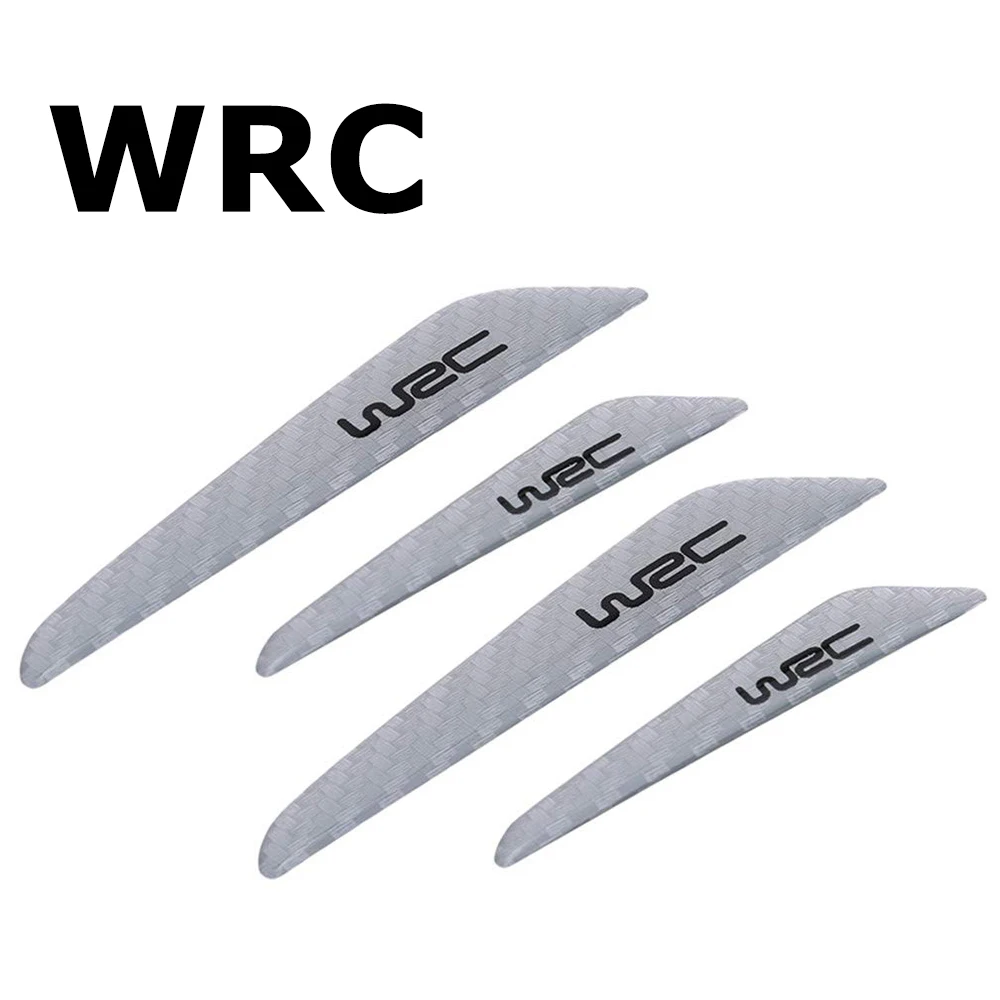 4 шт. WRC значок логотип дверь анти столкновения углеродного волокна стикер Тюнинг