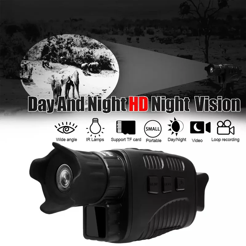 

NV3185 Telescope 4X Zoom Monocular Night Vision Video Device Recorder Digital Camcorder Security Scouting Game Infrared Scope