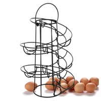kitchen creative egg rack spiral egg basket wrought iron practical multifunctional spiraling dispenser rack basket storage