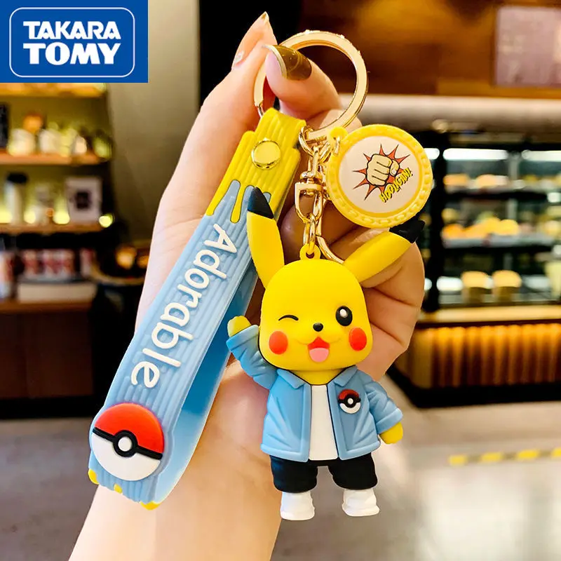 

Takara Tomy Pokemon Pikachu Cute Creative Personality Portable Keychain Pendant Couple Gift