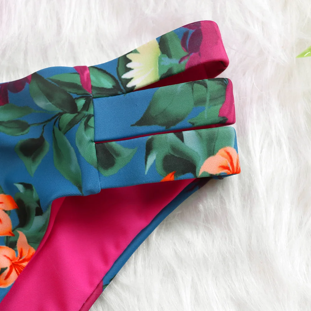 

2021 New Style Women's Leopard Print Sexy High Waist Bikini Brazilian Swimwear Breathable And Comfortable Push Up Beachwear