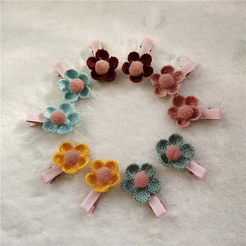 Pet Products Dog Grooming Accessories Lovely Flower Hairpins Cat Hair Clips Dog Head Jewelry Boutique Retail Wholesale
