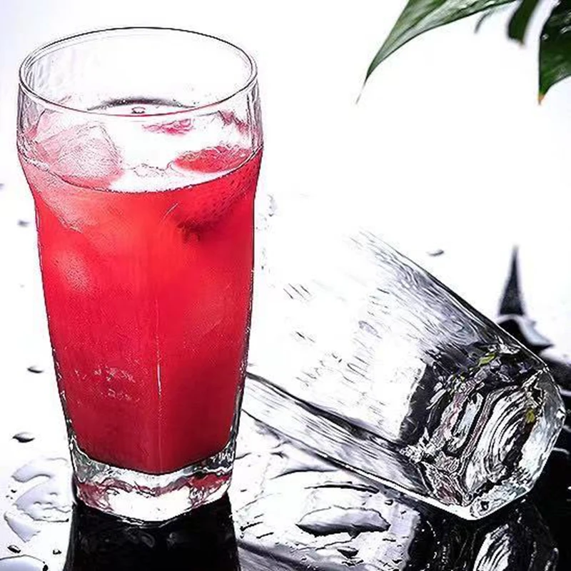 

2PCS/lot Hammer Grain Glass Water Cup Beer Mug Beverage Cup Retro Texture Cup Juice Cup Beer Mug Heat-resistant Glass Diamond