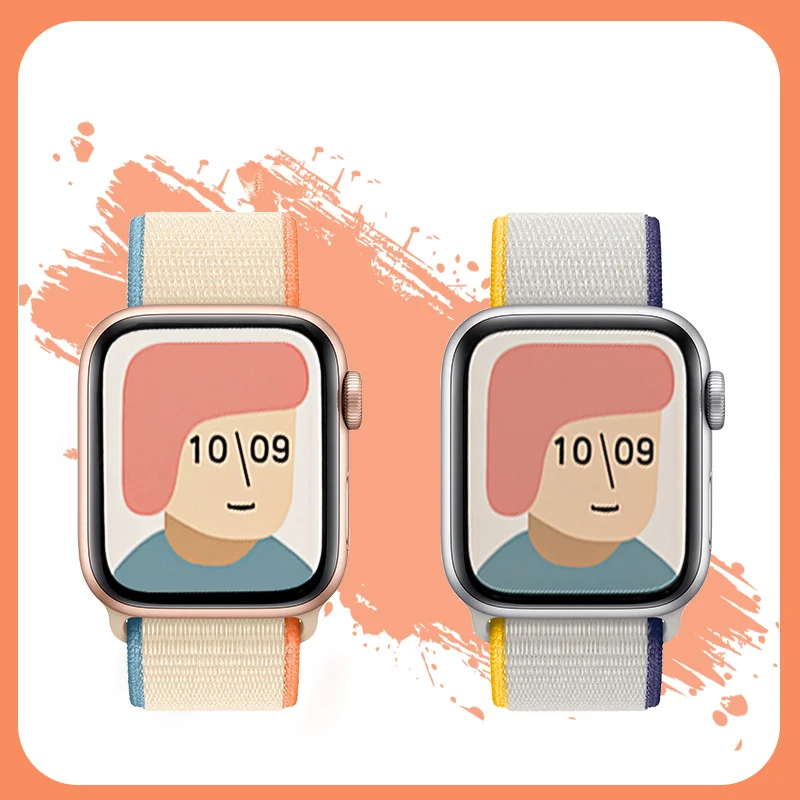 

Nylon Strap for Apple watch band 44mm 40mm correa iWatch 42mm 38mm wristband belt loop for bracelet apple watch serie 5 4 3 Se 6