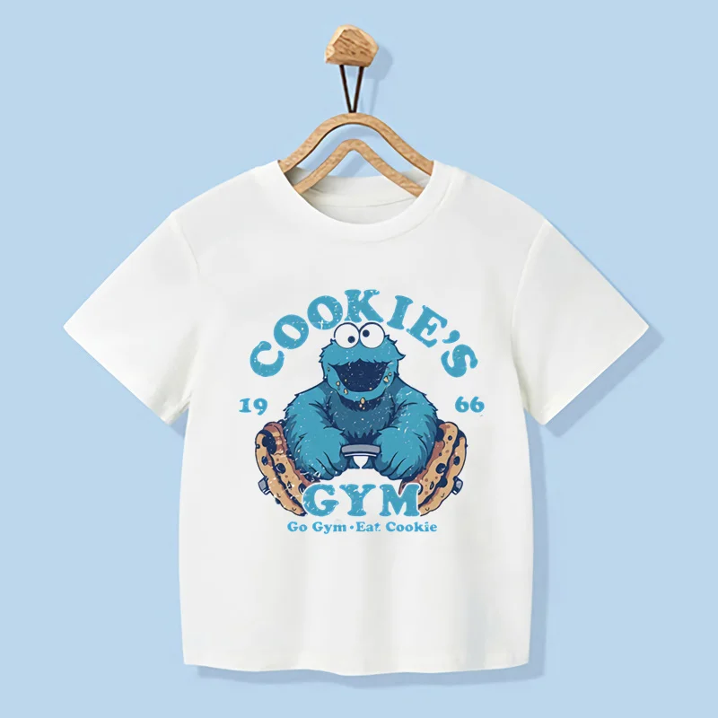

Kids Boys T-shirt New Sesame Street COOKIE MONSTER Design Baby Tops Summer Girls Clothing Toddler Fashion Print T Shirt,YKP131