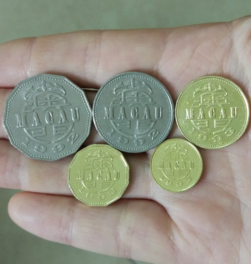 

1 Набор 5 шт. Китай Макао монеты старые оригинальные монета коллекционные издание реальные редких памятная случайный год