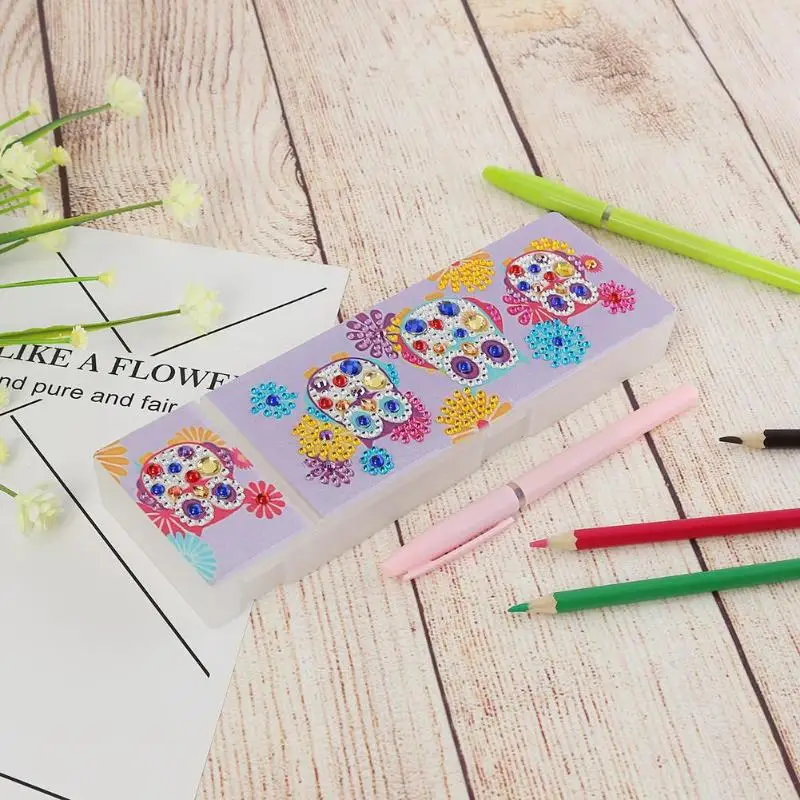 DIY Карандаш Чехол бабочка Сова особой формы алмазов картина Прочный 2 решётка