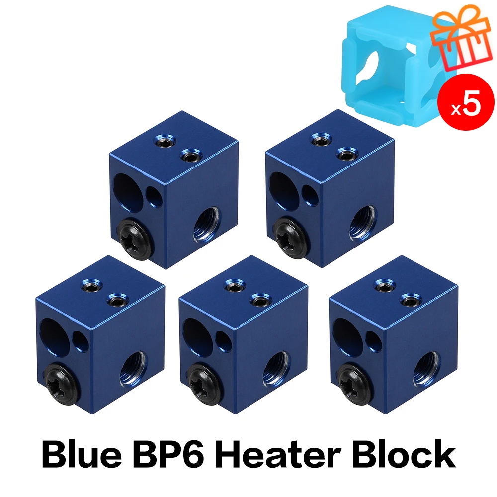 3DSWAY 5/10pcs Heating Block E3D V6 V5 BP6 NV6 Volcano Hotend j-head Aluminium Heater Silicone Socks for 3D Printer Parts | Компьютеры и