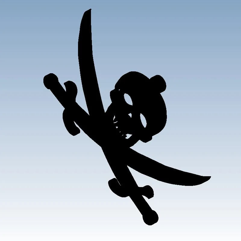 

Pirate Logo Earrings Custom order highqualityhighprecision digital models 3D printing service Creative Jewelry ST424