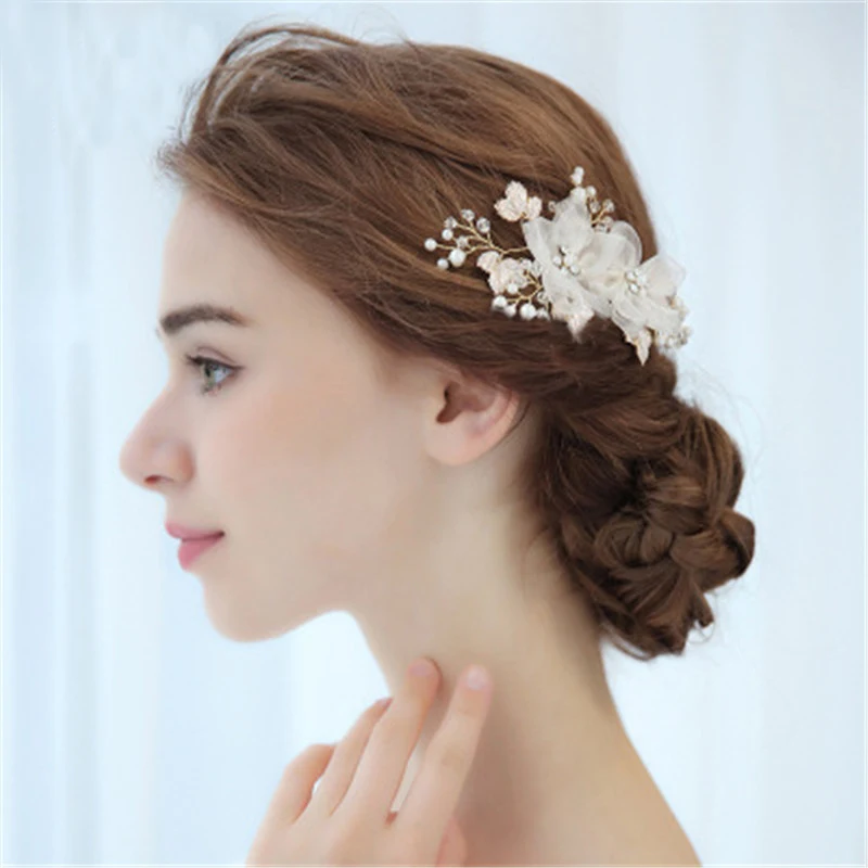 Женский свадебный головной убор ручной работы украшение для волос
