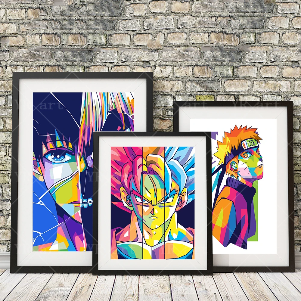 

Anime Canvas Poster Dragon Ball Naruto One Piece My Hero Academia Mural Decor Picture Wall Art Print Canvas Painting Decoration