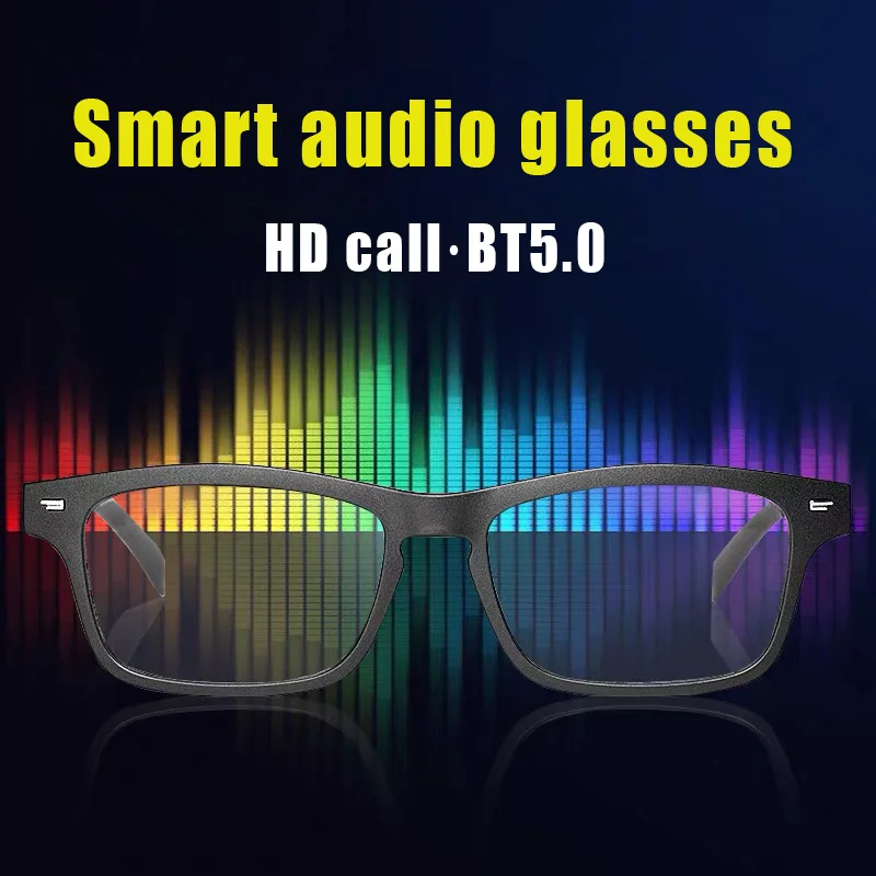 저렴한 새로운 오디오 안경 무선 골전도 블루투스 헤드셋 Agense 블루 라이트 긴 대기 방수 스마트 터치 선글라스, 블루투스 헤드셋