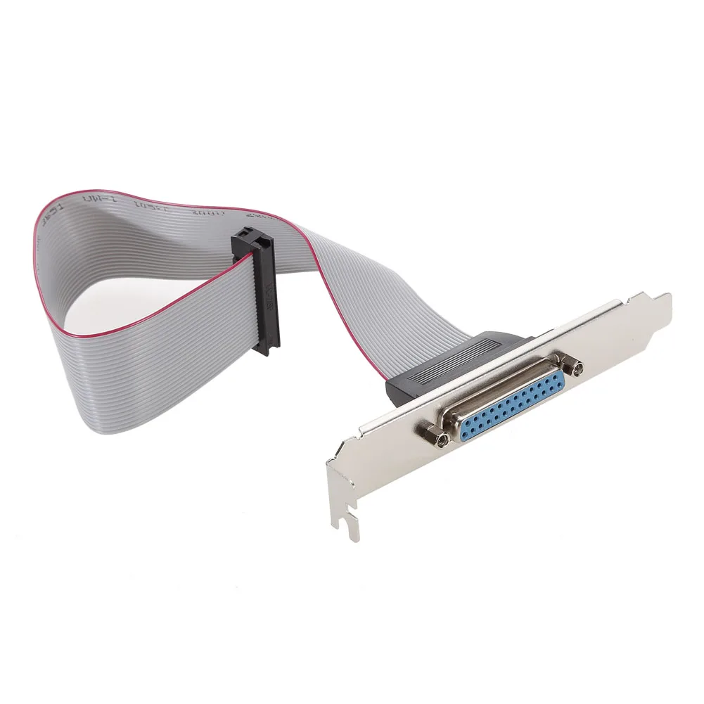 

Motherboard 1Port Serial Parallel PCI Slot Header Cable Bracket With Parallel DB25 Pin Cable For Parallel LPT Printer COM Serial