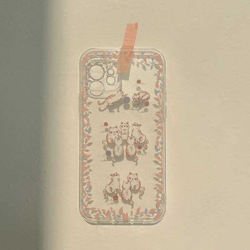 

SJJING Applicable To Apple 12Pro Max Mobile Phone Case IPhone11 Silicone TPU Suitable for X/8P Flower Cat iphone 11 case