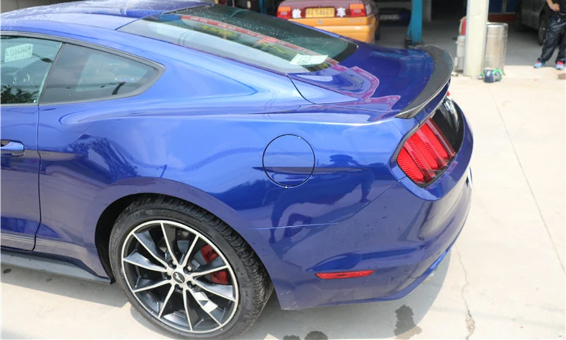 Чехол из углеродного волокна для Ford Mustang 2015 2016 2017 Auto Racing Car Styling Tail Lip Wing|Спойлеры и