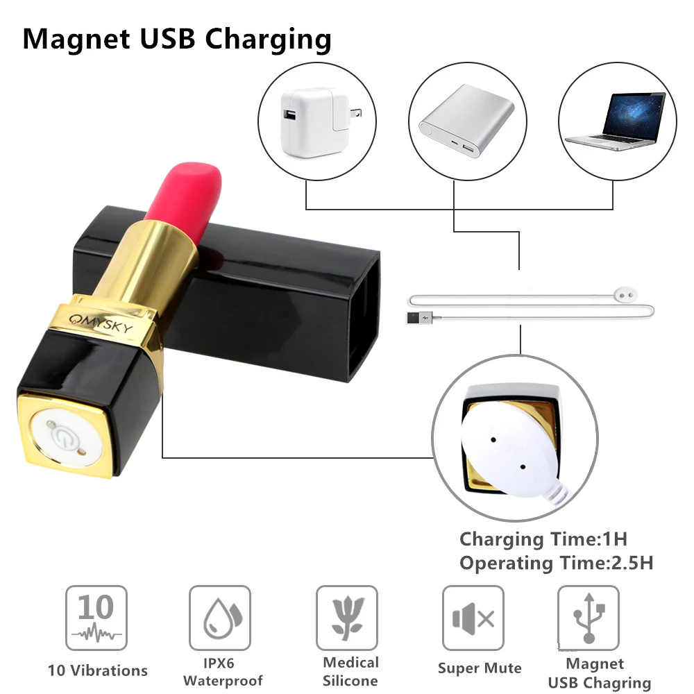 Горячая Распродажа мини сдержанный губная помада вибратор водонепроницаемый