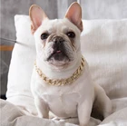 Пластмассовая золотая цепочка для собак в стиле панк, ювелирные изделия для домашних животных, реквизит для фото, аксессуары для собак 37 см, 45 см для маленьких и больших собак
