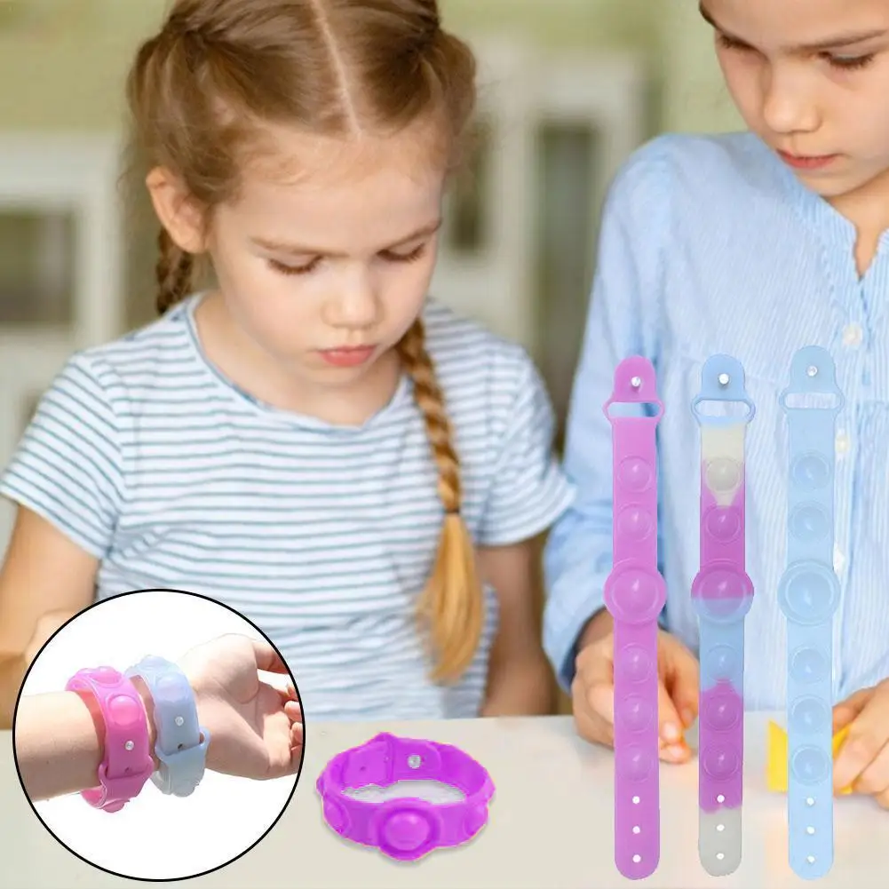 

Decompression Silicone Bracelet Bubble Finger Fridget Toys Wristband Sensory Strench Squishy Toys Autism Pops Reliever It K D4C5