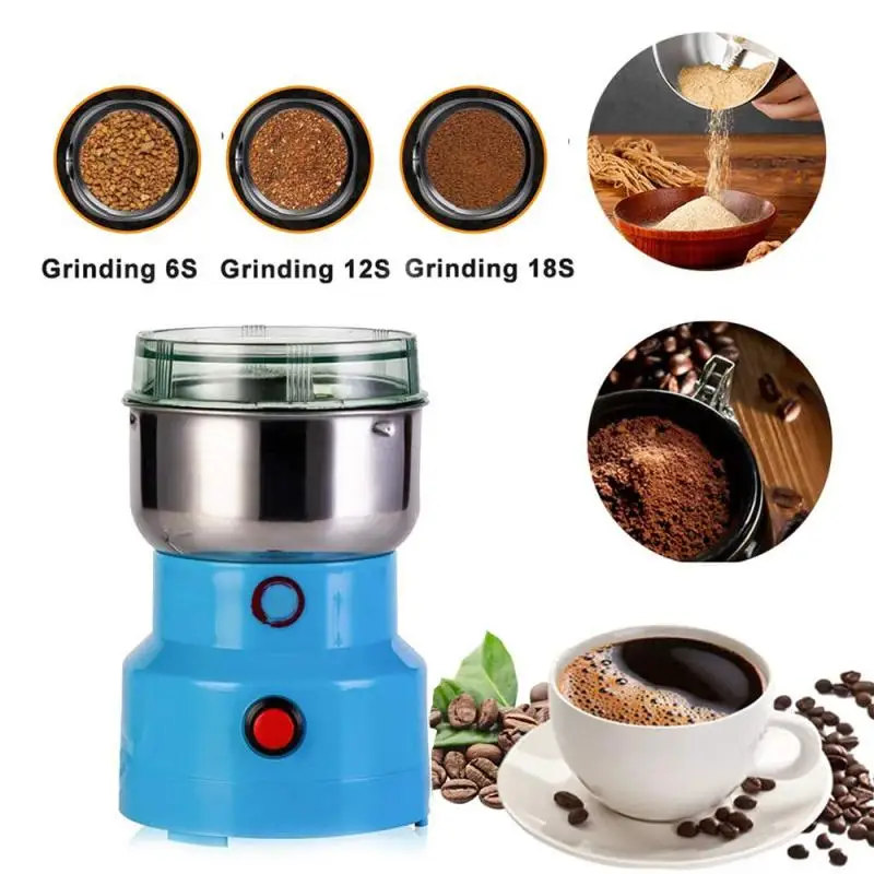 Coffee Grinder Powerful Electric Smash Machine Multifunctional Hebals Cereals Dry Food Mill Grinding | Дом и сад