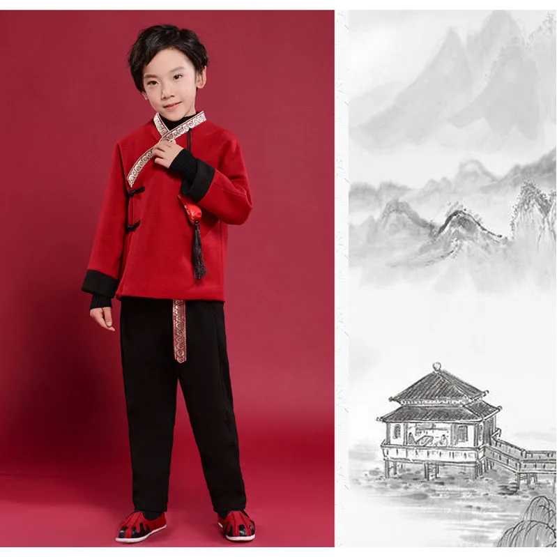 Новый детский костюм в стиле Тан одежда на новый год для мальчиков и девочек