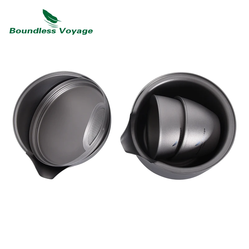 Безграничная Вояж Титан Чай двойной Слои горшок с 2 чашки фильтр Крытый походный