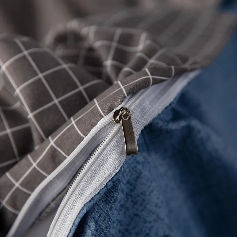 Современный серый клетчатый Комплект постельного белья для женщин и мужчин