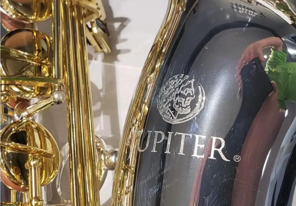 Саксофон-тенор Jupiter JTS1100SG с покрытием из серебра и никеля плоский саксофон B