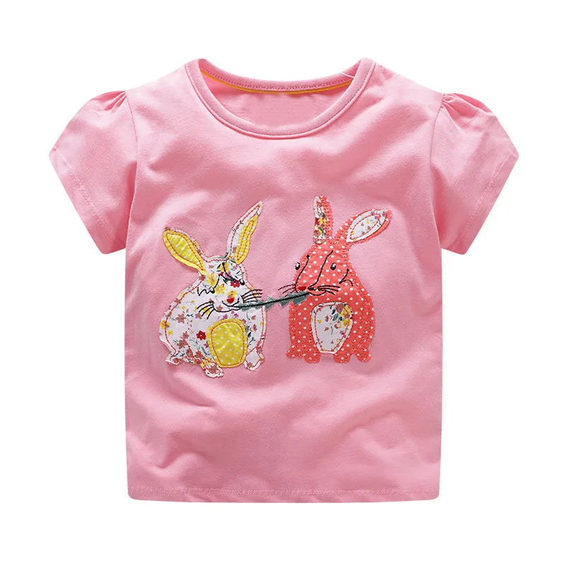 Little maven 2-7Year Кролик Аппликация Мальчики Топы Футболка Лето Дети Дети Мальчики Шорты Одежда Bebe La camiseta - Цвет: 1250 same picture