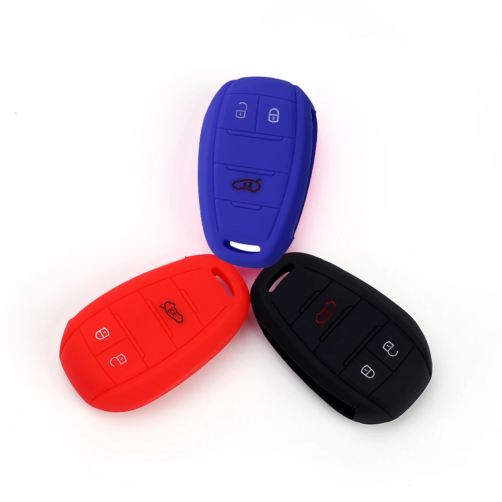 Чехол SHDLIFE для автомобильного ключа, чехол для Alfa Romeo Giulia Stelvio с 3 кнопками, Силиконовый протектор