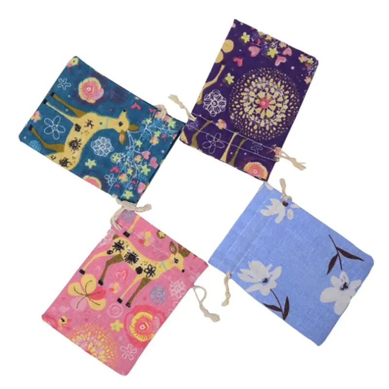 

24Pcs Advent Christmas Deer Calendar Filling Candy Bag Stickers Clips Drawstring X4YD