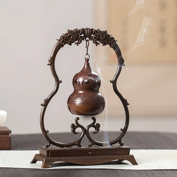 

Поджигатель для благовоний Zen Backflow, медный Китайский держатель для благовоний из сандалового дерева, Буддийские принадлежности, масляная г...