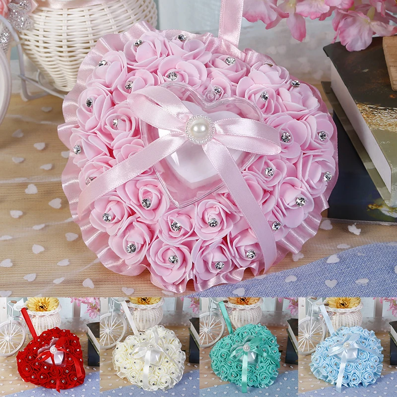 Кольцо в форме сердца с розами и цветами романтический свадебный чехол