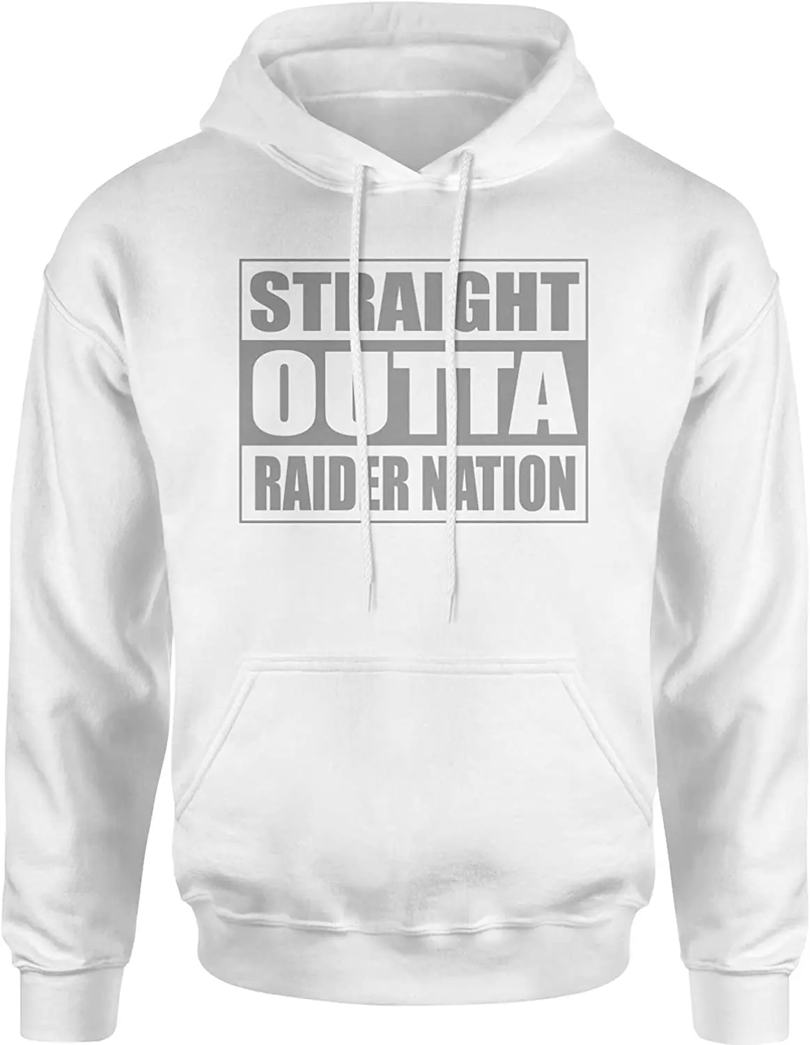 

100% Cotton Expression Tees Straight Outta Raider Nation Unisex Adult Hoodie