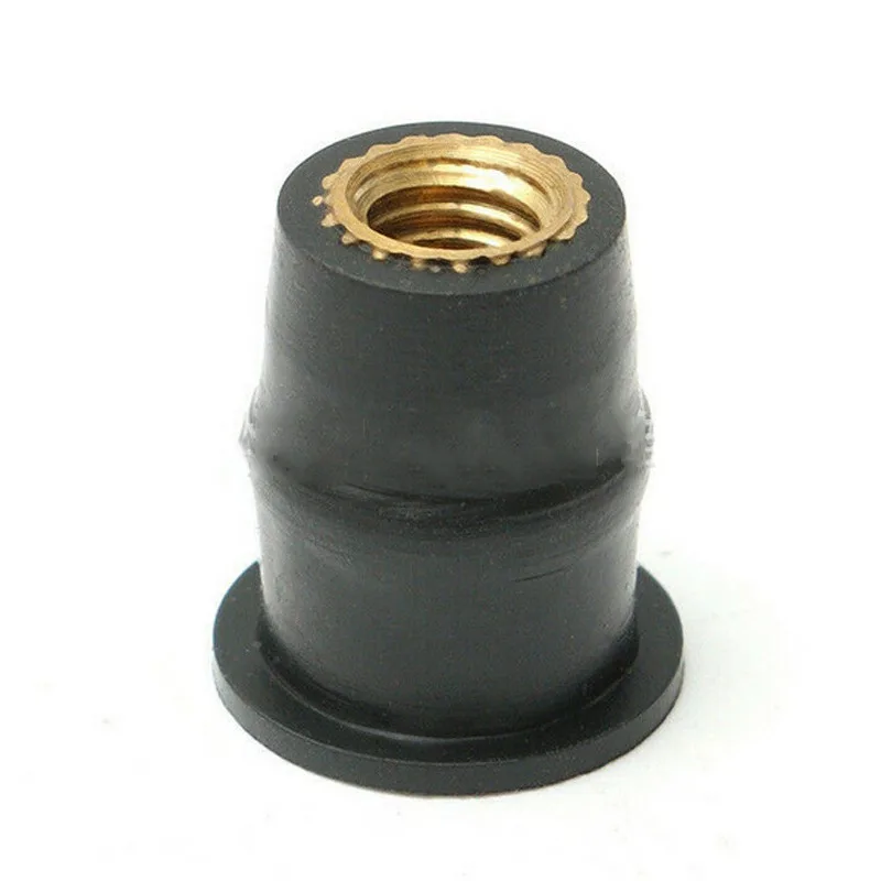 Резиновые гайки-втулки для крепления без сверления Motorcycle M4/M5/M6 на ветровом стекле, обтекателе и капоте мотоцикла, комплект из 10 штук.