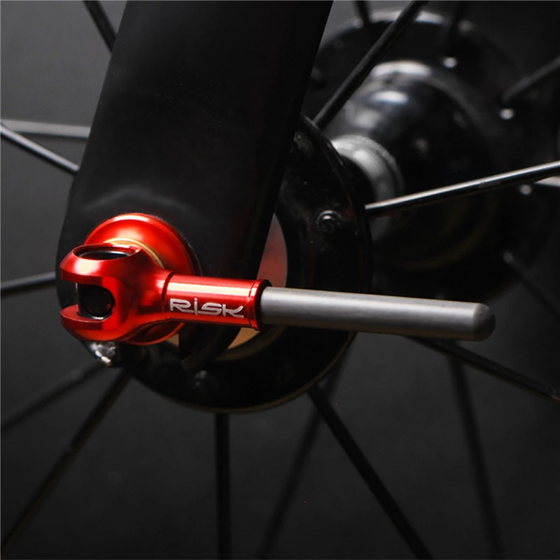 Titanium Bicycle QR Skewer Lever MTB Road Bike Wheel Hub Skewer Ultralight Ti-Axis Carbon Fiber-Handle Quick Release Skewer