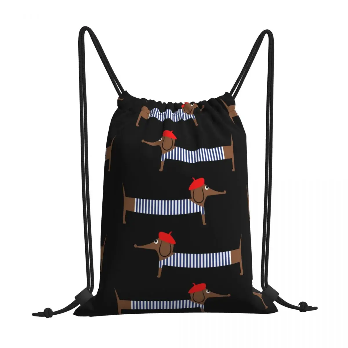 Мультяшный Парижский такса портативный ремень на шнурке рюкзак для верховой
