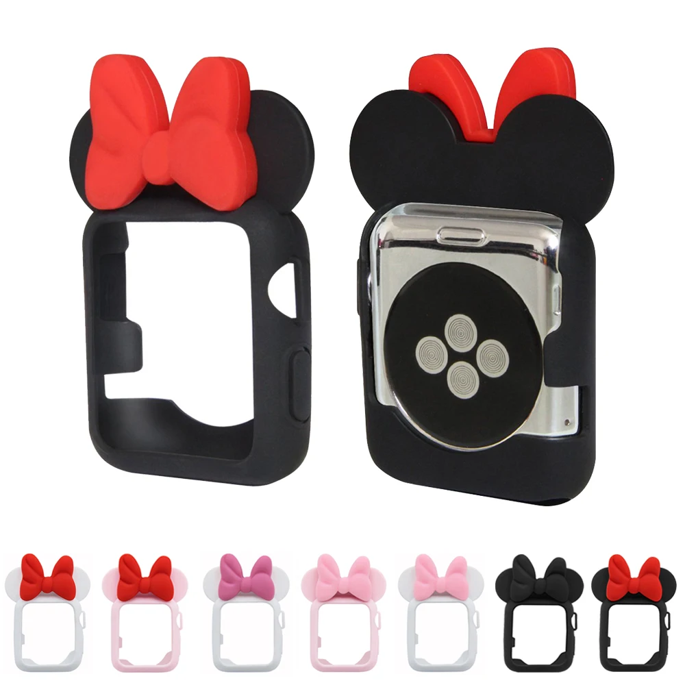 Мультфильм Мягкий Силиконовый ТПУ защитный чехол для яблочных часов 4 44 мм 40