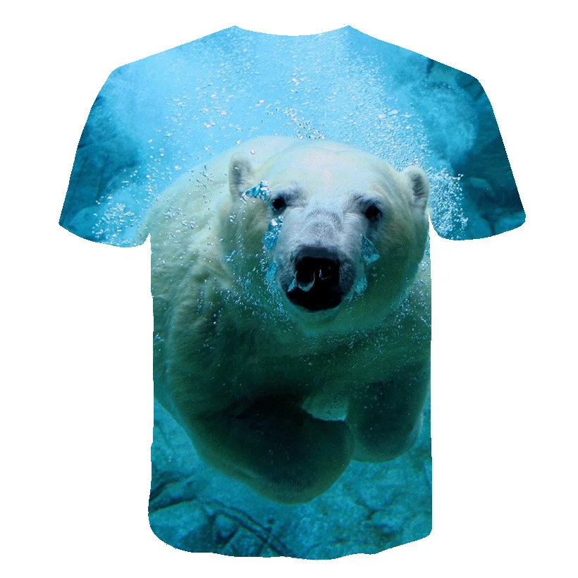 

2021 new summer Anime Animal bear graphics T-shirt fashion harajuku Breathable t shirt for men goth oversized t shirt
