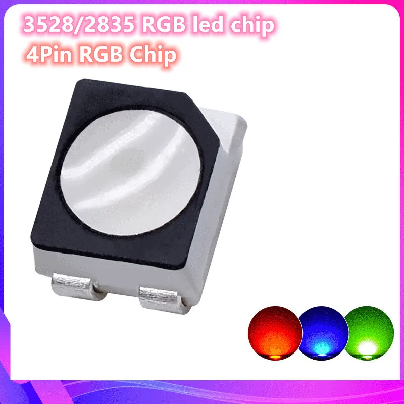 

1000 шт. SMD 3528 / 2835 RGB светодиодный чип 1210 Smt диффузный красный синий зеленый полноцветный светодиодный излучающий диод чип ламсветильник свето...