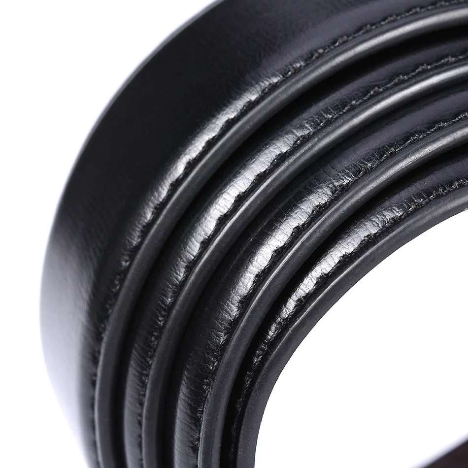 

Men's Rotating Pin Buckle Cowhide Belt Leather Belt Double-layer Leather Two-layer Leather Black Belt Mens Belt